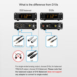 Topping D10 Balanced USB Converter HiFi Converters TRS/XLR/Opt/Coax Output ES9038Q2M XMOS XU208 PCM384KHz DSD256 Digital to Analog Converter Home Audio DAC (Black)