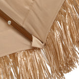 Autlaycil 9FT Double Tiers Solar LED Lights Thatched Tiki Umbrella, Outdoor, Pool, Patio, Beach