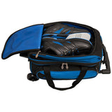 Ebonite Transport II 2-Ball Roller Bowling Bag, Red