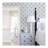 Chesapeake Wynonna Navy Geometric Floral Wallpaper
