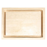 Eden Bath Rectangular Infinity Pool Sink – Honed Beige Travertine