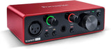 Focusrite Scarlett Solo 2×2 USB Audio Interface Full Studio Bundle with Creative Music Production Software Kit and Eris 4.5 Pair Studio Monitors and 1/4?? Instrument Cables