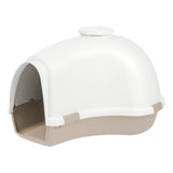 Iris Large Igloo Shaped Dog House, white/almond