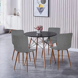 xrboomlife White Dining Table 31.5”u2013Small Round Modern Dining Room Table Kitchen Table Coffee Table – for 2 to 4 People