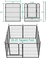 FXW Dog Pen Playpen, 8/32 Panels Pet Fence Playpen Gate Cage Kennel Indoor Outdoor Yard RV Camping for Puppies Small/Medium/Large Dogs, 32 Height