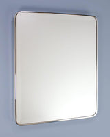 16×20 Austin Farmhouse Metal Framed Rounded Rectangle Recessed Bathroom Medicine Cabinet, Beveled Mirror, 14×18 in-Wall Opening, powder-coated Steel, Glass Shelves, Magnet Close, Brushed Nickel